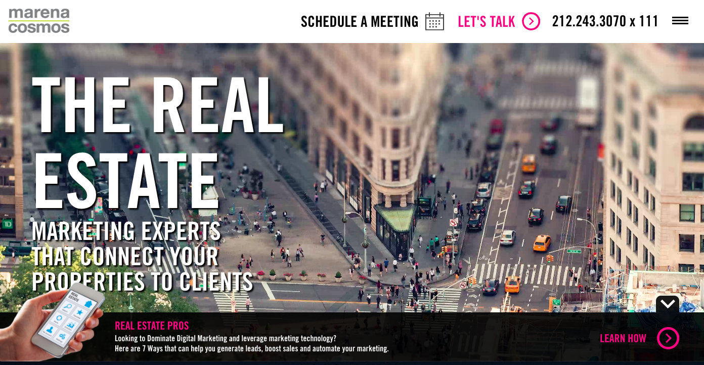 Mareno Cosmos: Landing Page